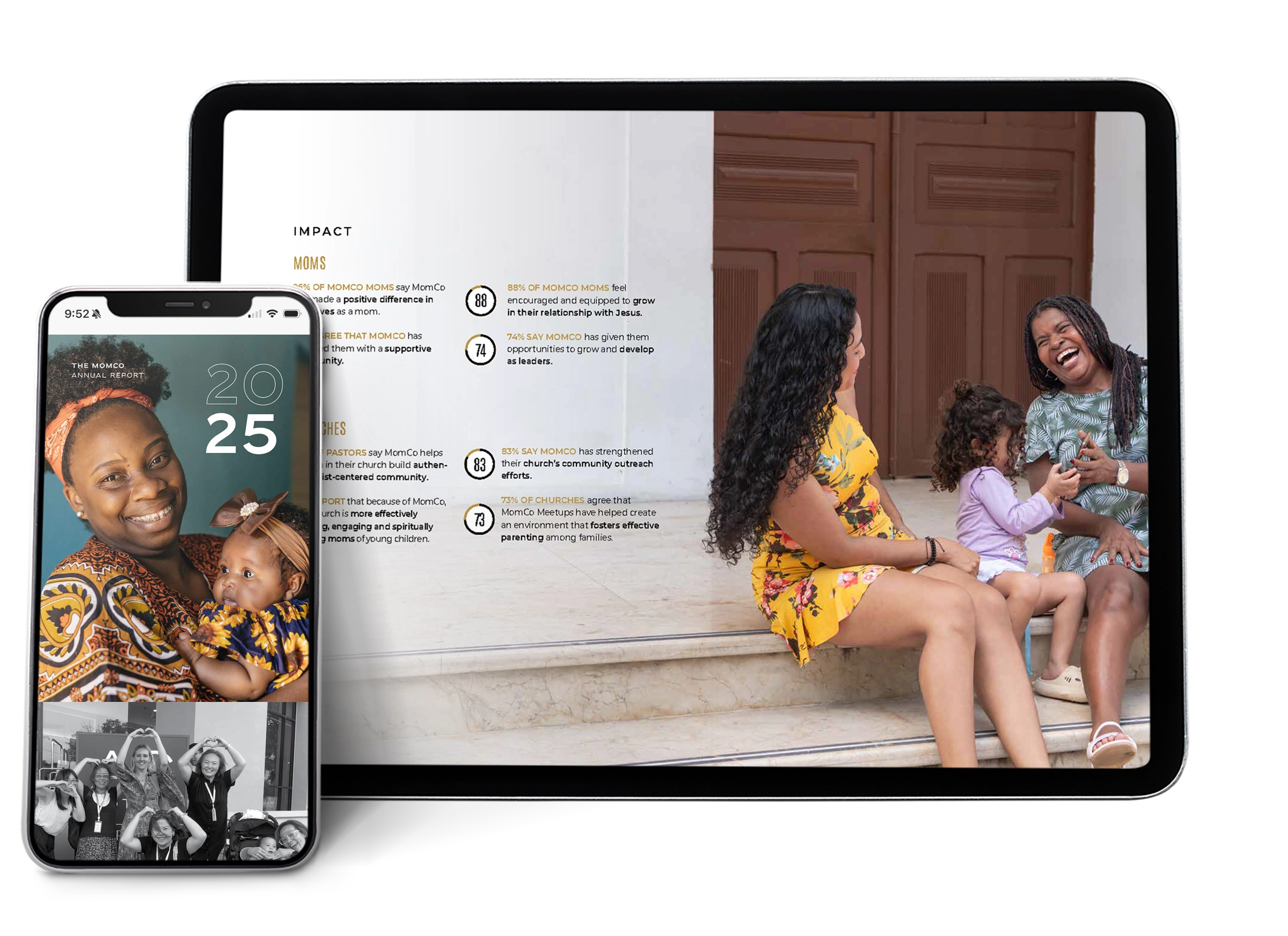 Preview of the 24-25 Annual Report on an ipad and iphone